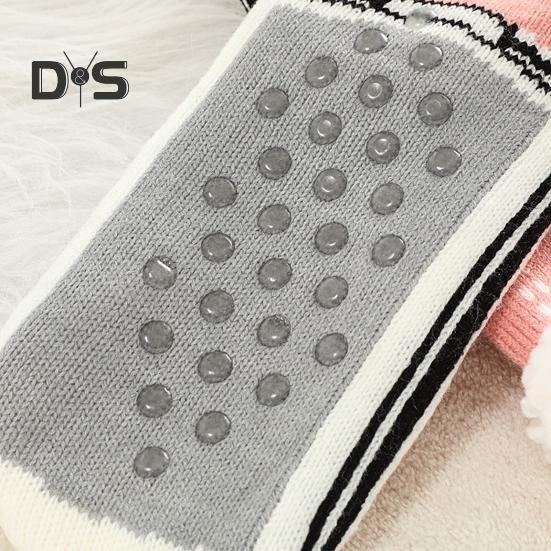 1 пара зимних носков с рисунком обуви, с плюшевой подкладкой, сохраняющих тепло, рождественские носки с высоким голенищем, гетры для ног, осенне-зимние носки-тапочки, праздничный подарок