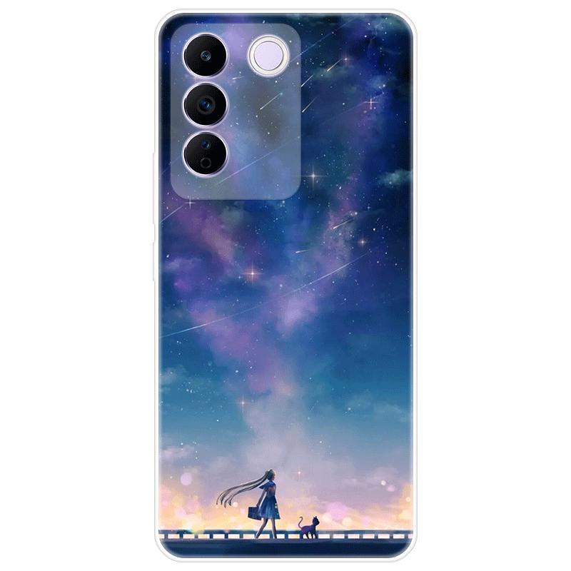 For Vivo V27e V 27e Case Soft Silicone Back Cover Cartoon Phone Case Diversification