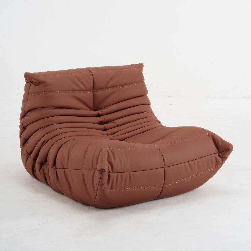 Fuzzy Caterpillar Lazy Sofa: Modern Minimalist Fabric Balcony & Bay Window Lounge Chair