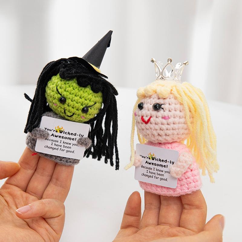 Crochet Decoration Desk Accessorie Cartoon Crochet Ornament Office Accessorie Christmas Halloween Party Guests Gifts