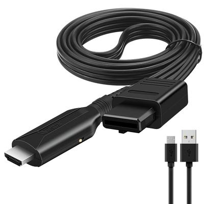 Конвертер N64 в HDMI, Адаптер-конвертер N64GameCubeSNES в HDMI, Выход 720P1080P, Совместим с игровыми консолями SNESSFC, 1М