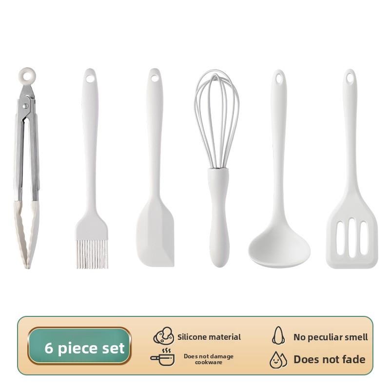 All-in-one silicone spatula, food-grade, high-temperature resistant oil brush, egg beater, home baking tool set