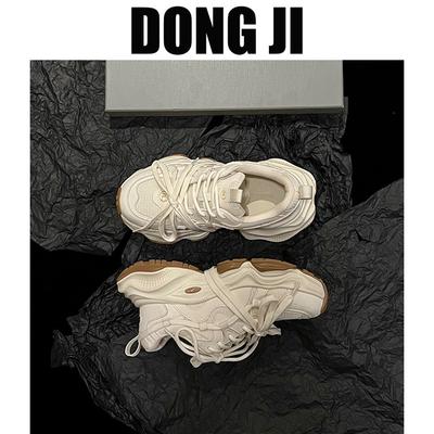 Обувь для папы женская весна-лето 2024 года, новая модная, на толстой подошве, усиливающая рост, сверхлегкая, нескользящая, повседневная, универсальная, модная, брендовая спортивная обувь