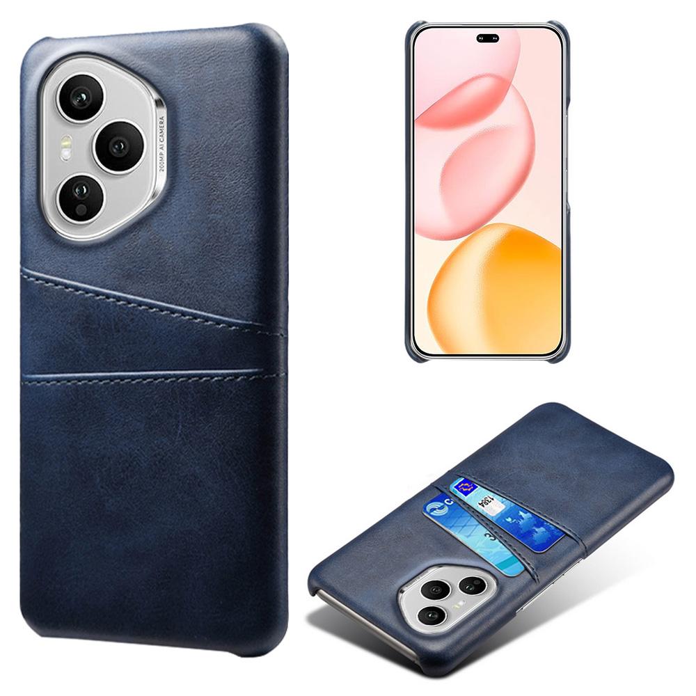 For Honor 400 Pro 5G (Глобальный) Чехол с двойными слотами для карт из ПУ кожи + жесткая поликарбонатная накладка для телефона