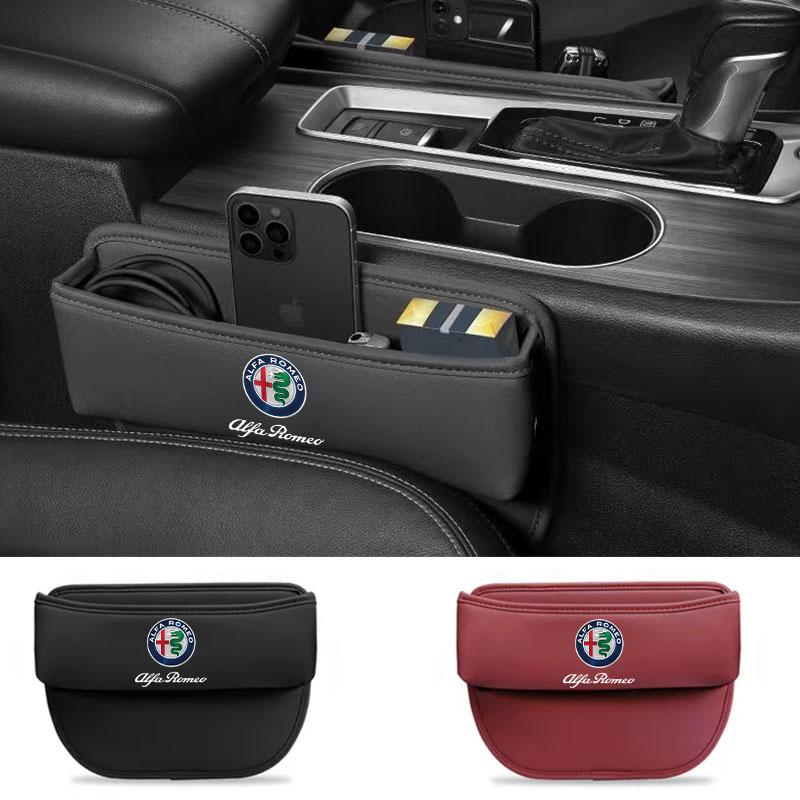 Car Seat Gap Organizer Auto Seat Crevice Side Pocket Storage Box For Alfa Romeo giulietta 159 mito giulia stelvio 147 AccessorieLR1 