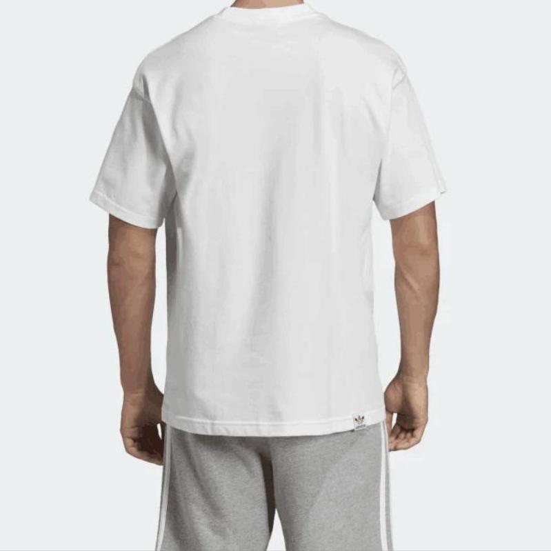 Adidas Футболка Originals Pride с логотипом в виде радужного трилистника, мужские топы с короткими рукавами, белые, FI0882