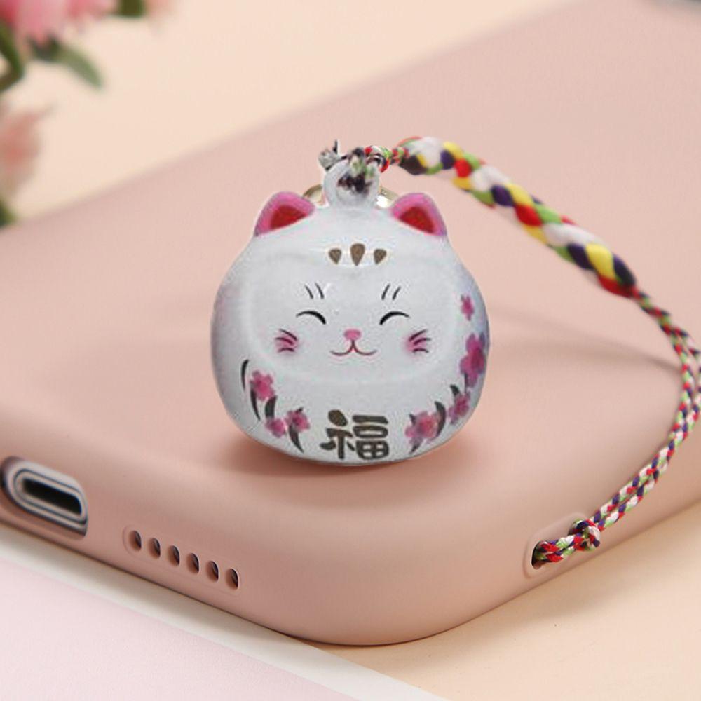 Cute Door Key Car Key Cartoon Maneki Neko Keyrings Bag Decoration Pendant Lucky Cat Keychains