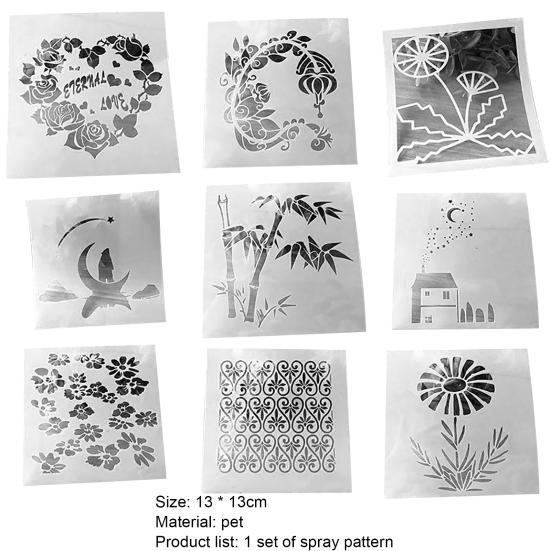 Yousheng 1 набор трафаретов для рисования с цветочным узором многофункциональный шаблон для рисования из ПЭТ-бумаги для настенного искусства