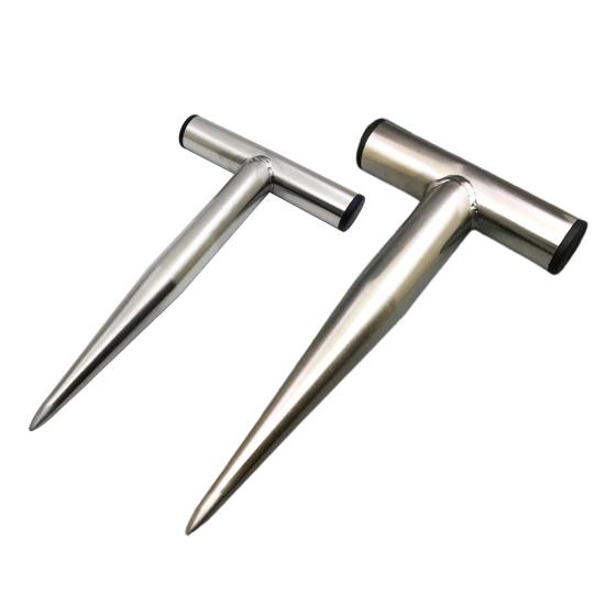 Stainless Steel Hand Dibber Plant Hole Digger Garden Planting Tool with T-Handle Soil Digging Tool for Planting Bulbs Tulips Daffodils Vegetable