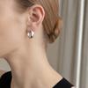 1 пара кольцевых серег для женщин, толстые массивные геометрические серьги-ромбы, акцентные маленькие серьги-хугги