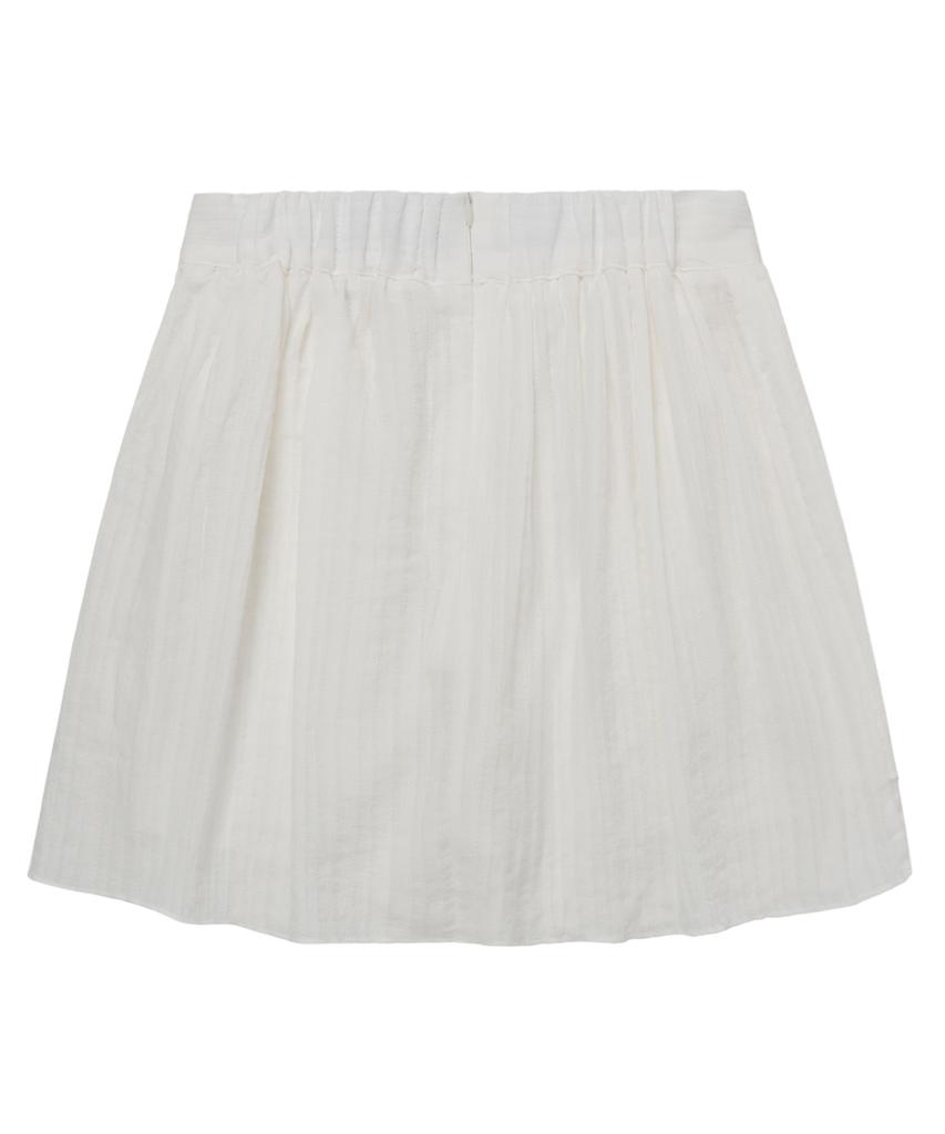 Canvas Double Wrap Mini Skirt_White