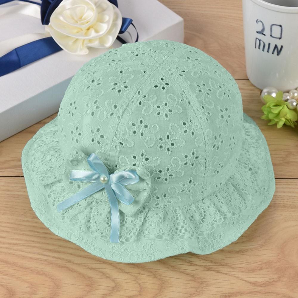 Сетчатая детская пляжная кепка с вышивкой для девочек, милая летняя панама с бантом и цветком, кепка