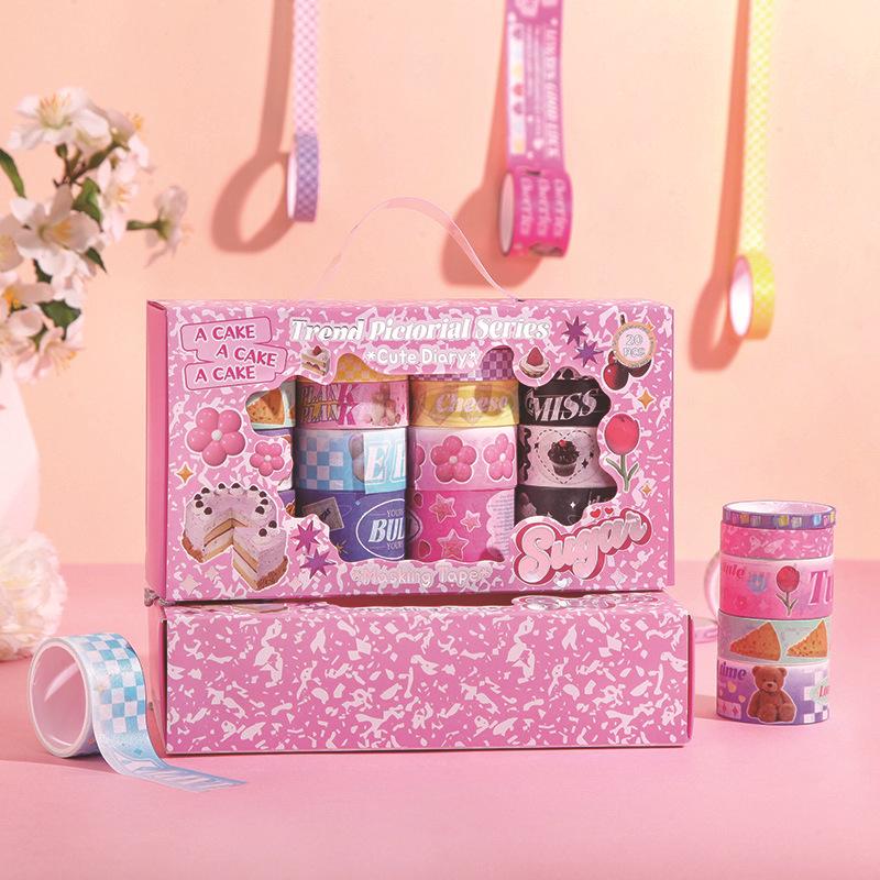 Artistic Unicorn & Animal Sticker Gift Box: 20 Rolls for DIY Kids' Handbooks