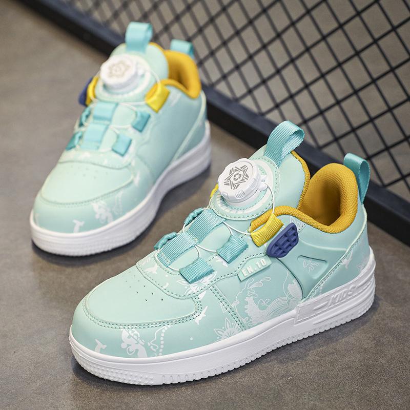 Детские кроссовки для сноуборда, осенние, новый тип детской кожаной спортивной обуви для мальчиков с низким верхом, корейская версия студенческой обуви для кампуса