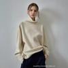 "In-Stock: High Collar Autumn/Winter Solid Color Loose Fit Sweater In Lazy Style"