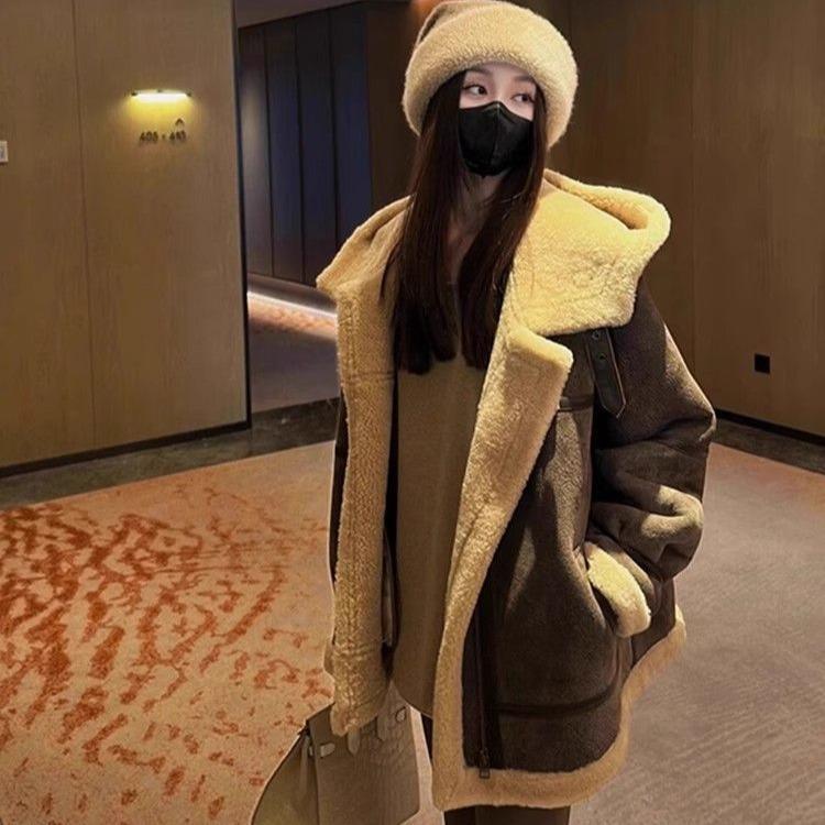 Winter Women Fleece Coat Thickened Lamb Wool Jacket High Quality Warm Outwear