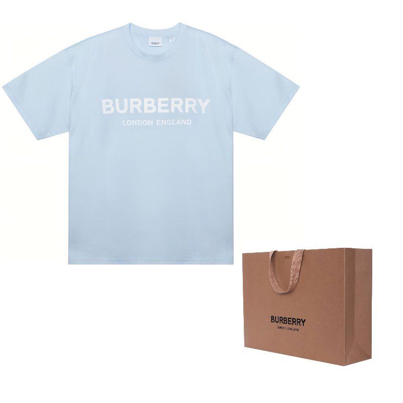 Burberry Женская футболка с коротким рукавом Небесно-голубая 80212711