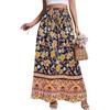 Ladies Skirt Summer  Printed Loose High Waist Big Swing Skirt