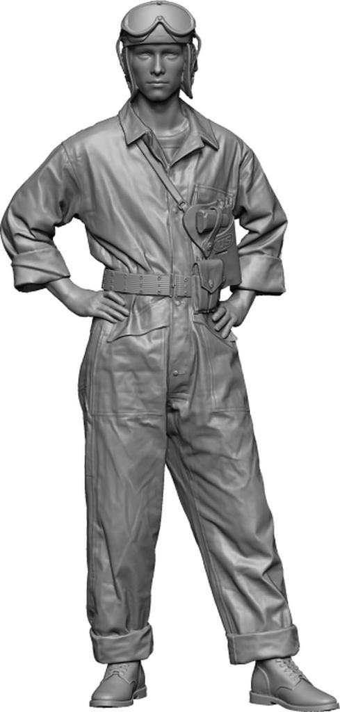 Модель H3 1/35 Американский Танкист WWII Стоящий с Руками на Бедрах Набор для 3D-печати HS35106 (Человек)