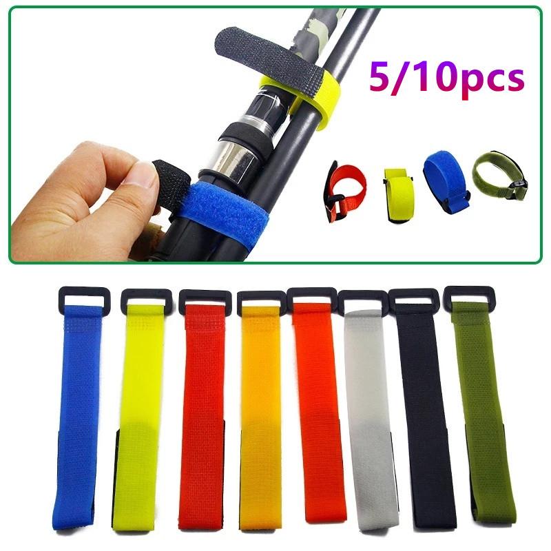 5/10 шт. Держатели для удочек, ремни, ремни, подтяжки, застежка, крючок, петля, кабель, шнур, стяжки, пояс, рыболовные принадлежности