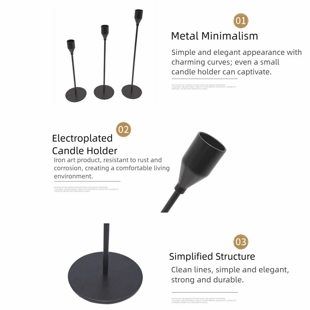 3 шт. Металлические подсвечники на высокой ножке, Креативная чаша, Плоское дно, Роскошный подсвечник, Не ржавеющий, Декоративная свадебная подставка для свечей