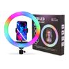 8/10/12-дюймовая RGB светодиодная кольцевая лампа для селфи со штативом и USB-разъемом для живого макияжа