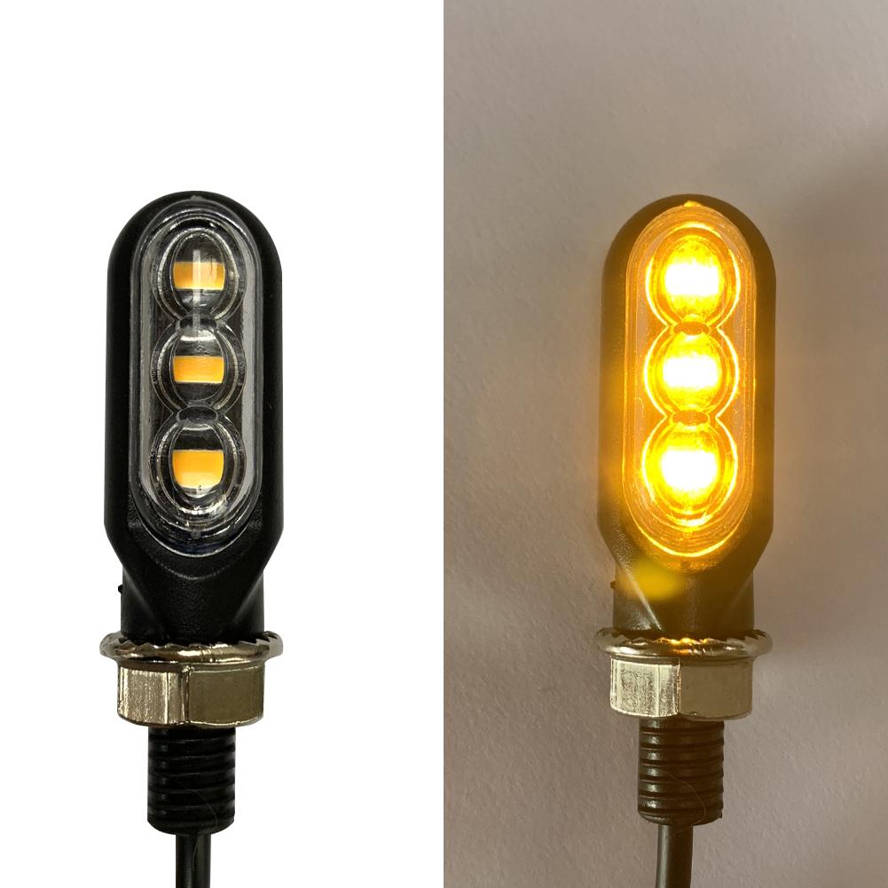 2 шт. 3 светодиода мини 12 В мотоциклетные указатели поворота лампы индикаторы мигалка янтарный мотоцикл