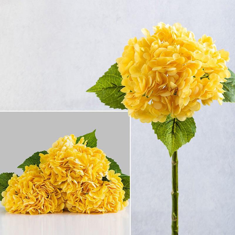 1 шт. Real Touch высококачественные увлажняющие искусственные цветы шелковые гортензии букет искусственные цветы большая гортензия