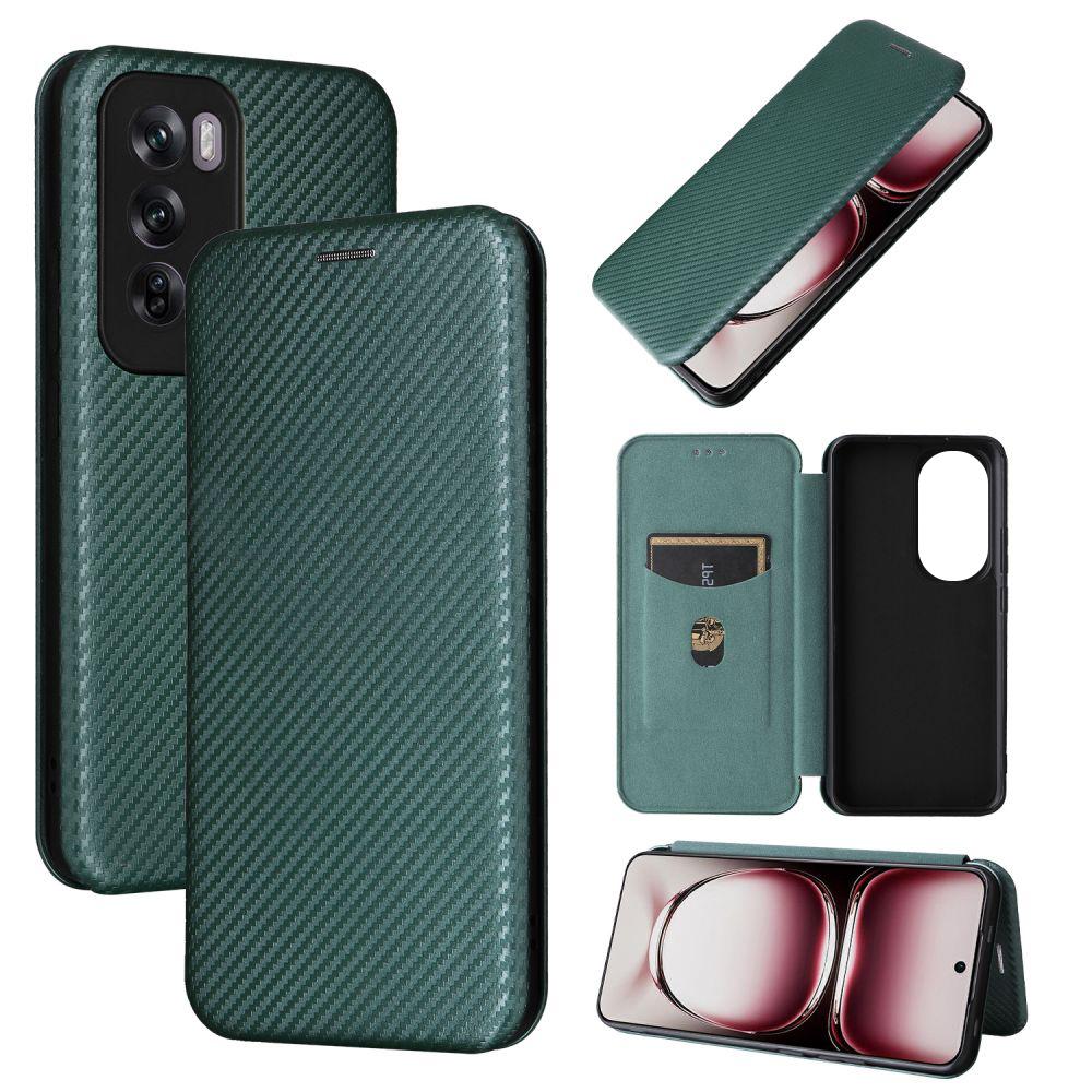 Флип-кейс из углеродного волокна с кошельком-книжкой для OPPO Reno 12 Pro 11 10 9 8 7 6 5, с магнитной застежкой