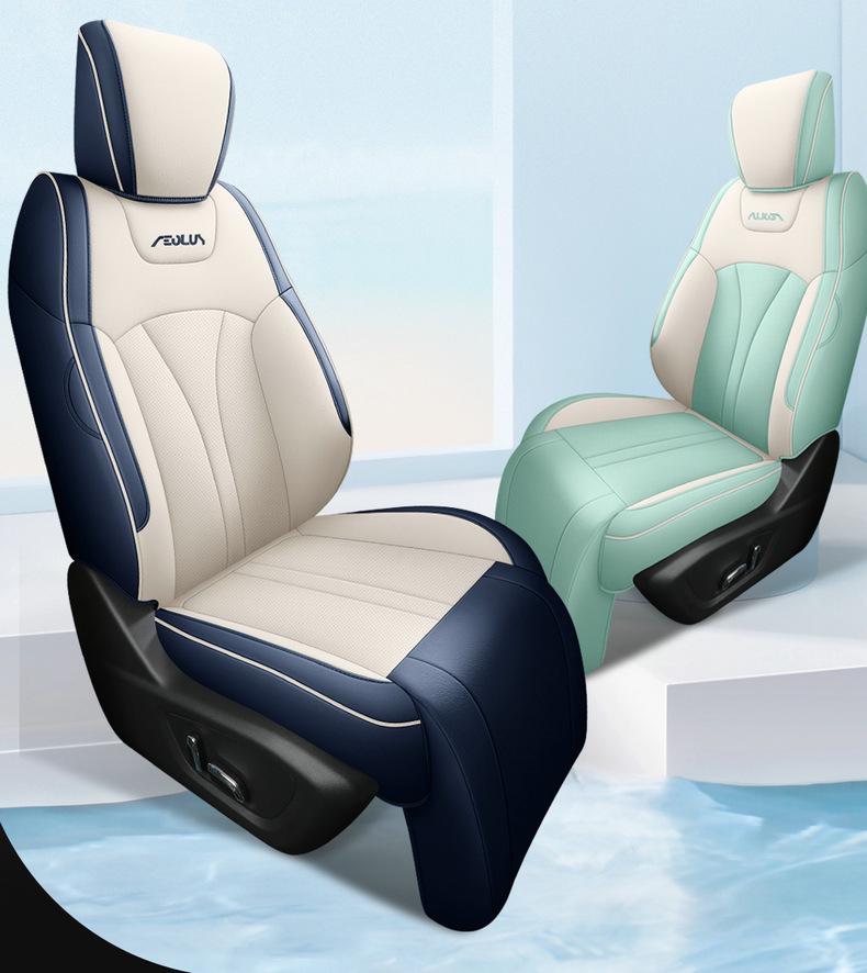 Breathable Leather Full-Surround Seat Cover for Dongfeng Fengshen Haoji – Universal, All-Season