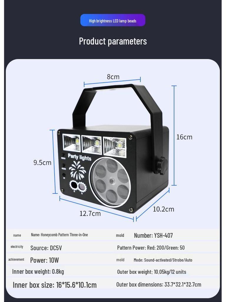 Уличные гирлянды USB: Световые приборы для дискотеки KTV с вращающейся сценой и управлением звуком