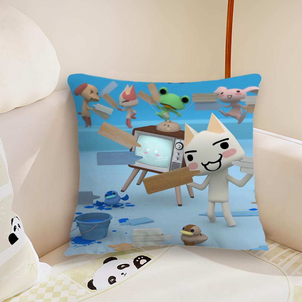Cartoon TToro Inoue Cute cushion cover Pillow Case Plush Fabric Soft Double Sided Print Sofa Cushion Cover Throw Pillow Covers