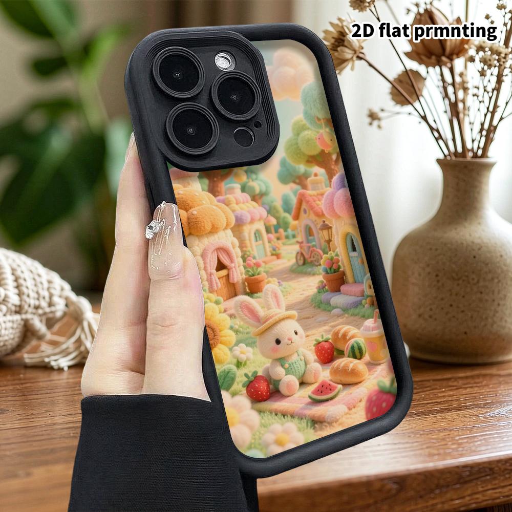Phone Case: 2D flat, suitable for iPhone 18, 17, 16, 15, 14, 13, 12Pro protective case, perfect for picnic time, Christmas, and Halloween holiday gift