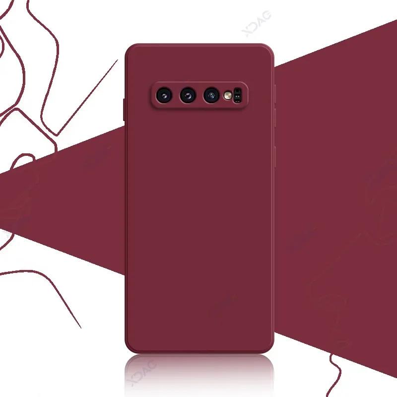 Роскошные квадратные жидкие силиконовые чехлы для Samsung Galaxy S10 Plus S10E SamsungS10Plus мягкий чехол для телефона водонепроницаемый корпус