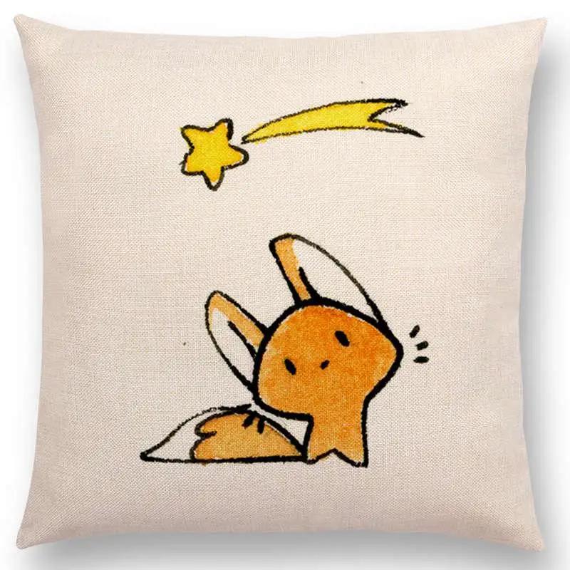 Новейшая милая мультяшная наволочка на диванную подушку, черно-белый кот, забавная лиса, наволочка на подушку, наволочка для декоративной подушки