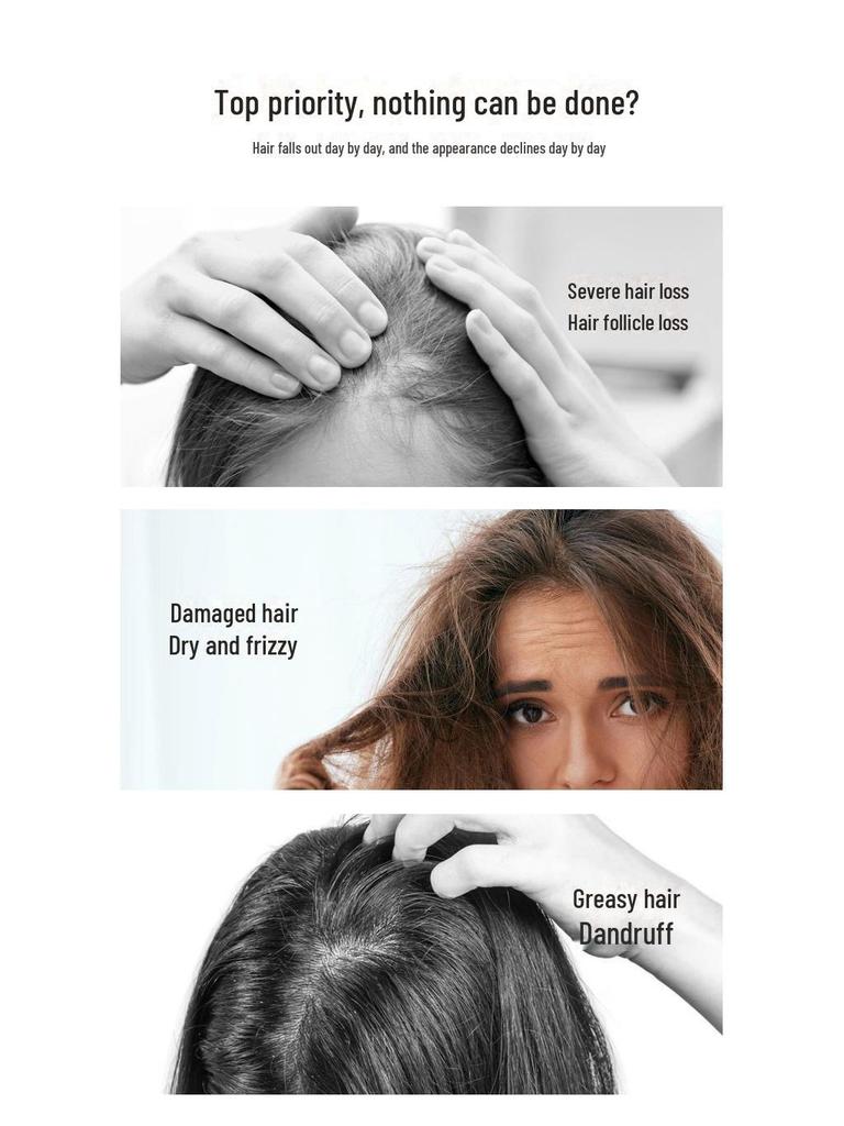 Трансграничный EMS микротоковая расческа для роста волос и массажер для кожи головы с аппликатором