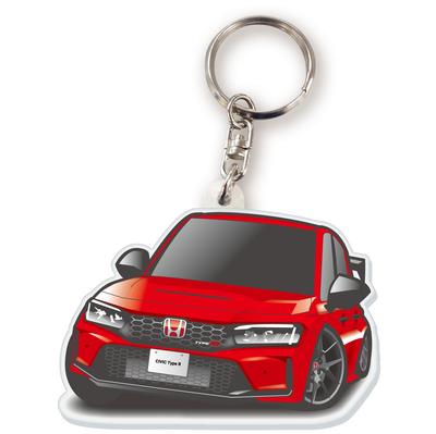 Центр Джип CIVIC TypeR 6-го поколения Автомобильный акриловый брелок Honda Лицензированный продукт, красная рамка