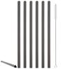 6pcs Love Type Stainless Steel Straw Fruit Juice Milkshake Cocktail Pearl Milk Tea Drinking Straw Set Kitchen Bar Accessories