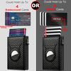 Anti Theft Credit Card Holder Men Wallets Carbon Fiber Wallet For Apple Airtag Small Coin Purse Minimalist Wallets For Air Tag