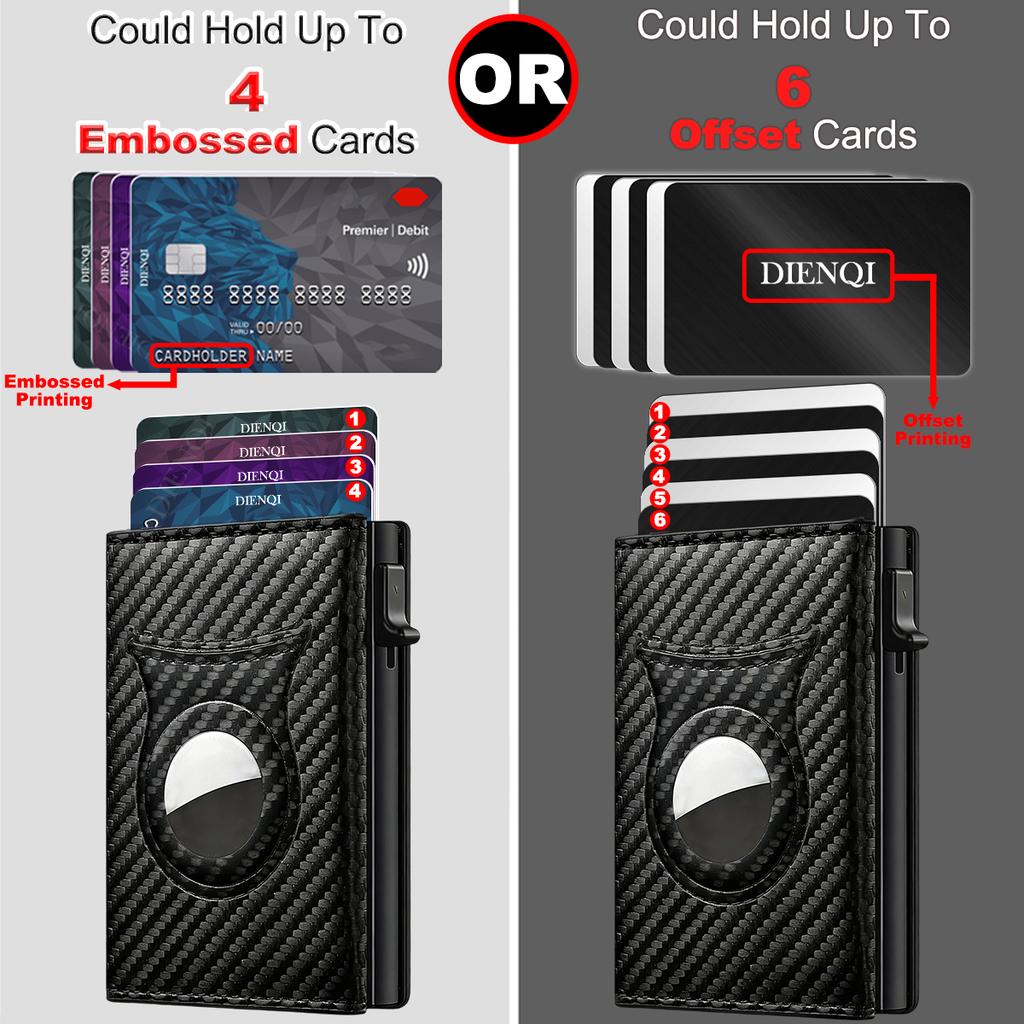 Anti Theft Credit Card Holder Men Wallets Carbon Fiber Wallet For Apple Airtag Small Coin Purse Minimalist Wallets For Air Tag