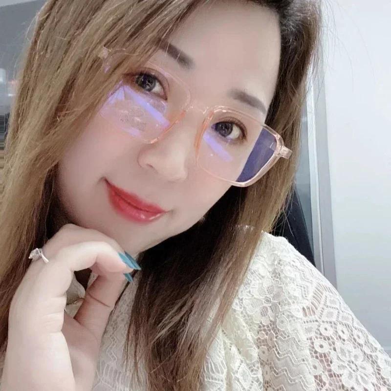 Очки для близорукости для женщин мужчин унисекс с квадратной оправой из ТР, блокирующие синий свет, очки для коррекции зрения, оптические очки по рецепту, диоптрии