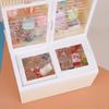 1:12 Dollhouse Miniature Beverage Freezer Glowing Supermarket Ice Cream Cabinet Model Decor Toy Doll House Accessories