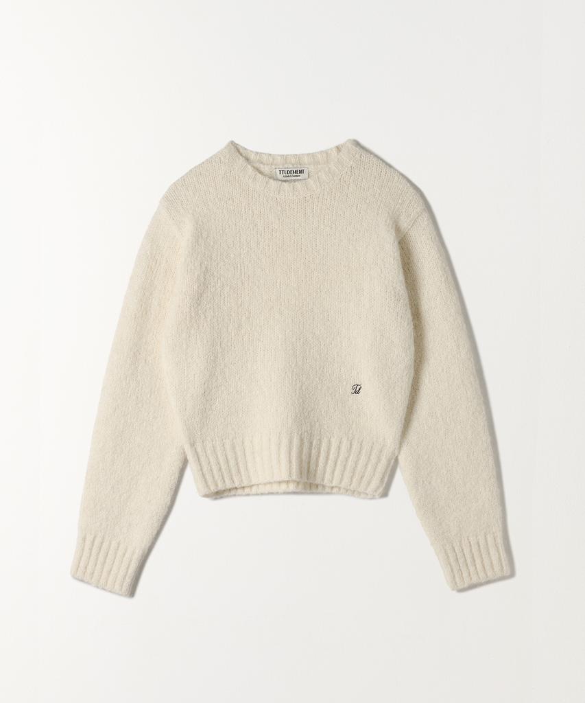 TTUDEMENT Alpaca Round Pullover Ivory