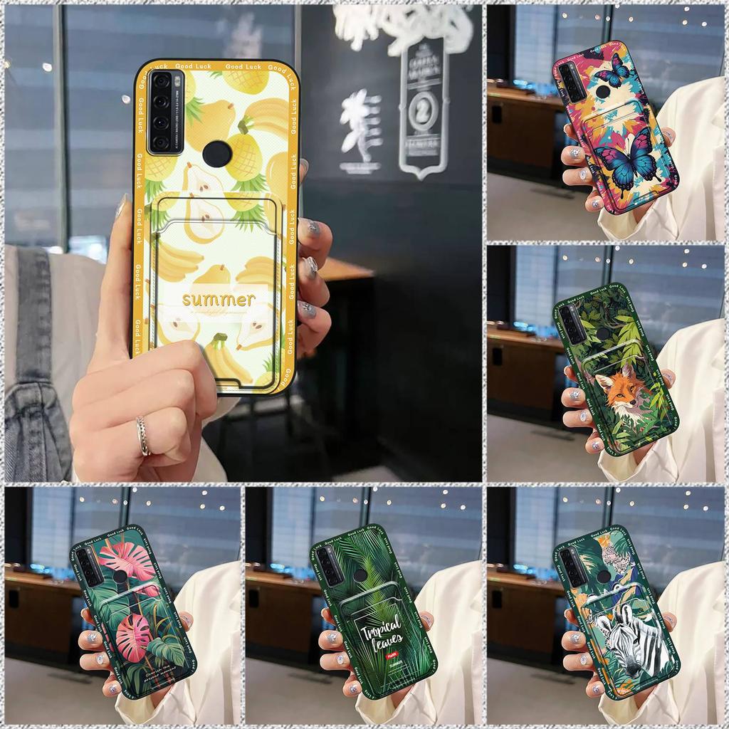 Graffiti Waterproof Phone Case For TCL 20 SE Card Slot Shockproof Anti-dust Dirt-resistant Durable Card Bag Cute Cartoon
