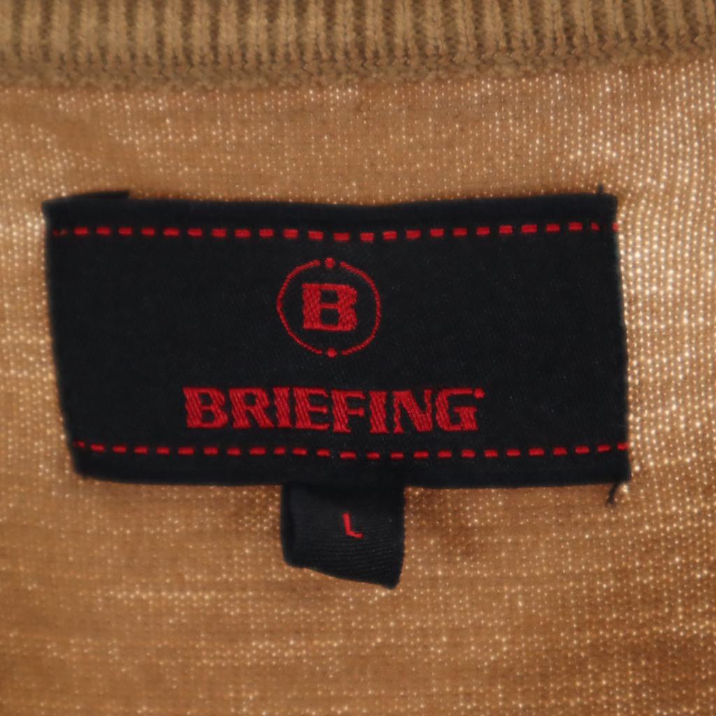 BRIEFING Long sleeve knit L Camel type sweater Men's Used