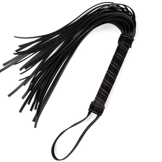 Bondage Boutique Slim Leather Riding Crop Horse Whip Pony Spanking Knout BDSM Lash Fetish Flogger Sex Toys for Women/Couples
