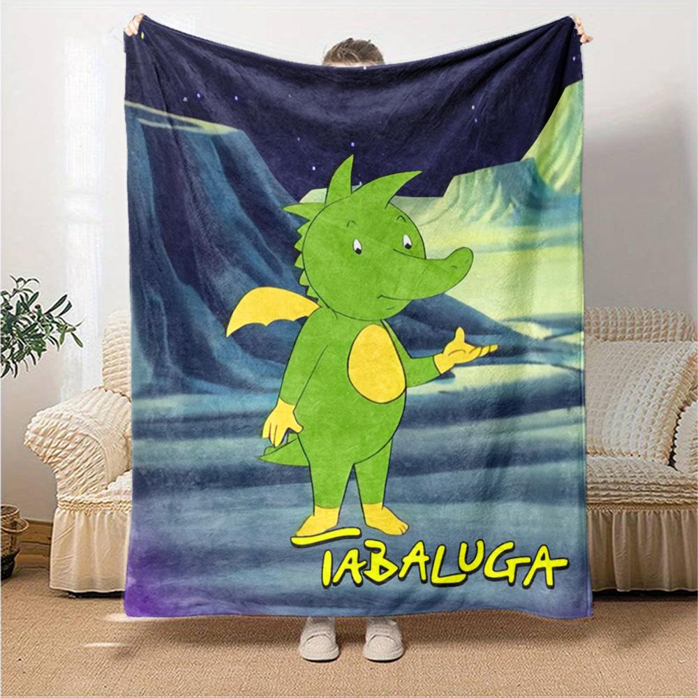 Tabaluga Cartoon Flannel Blanket Soft Lightweight Throw Blanket for Sofa Bed Couch Home Decor Kids Gift