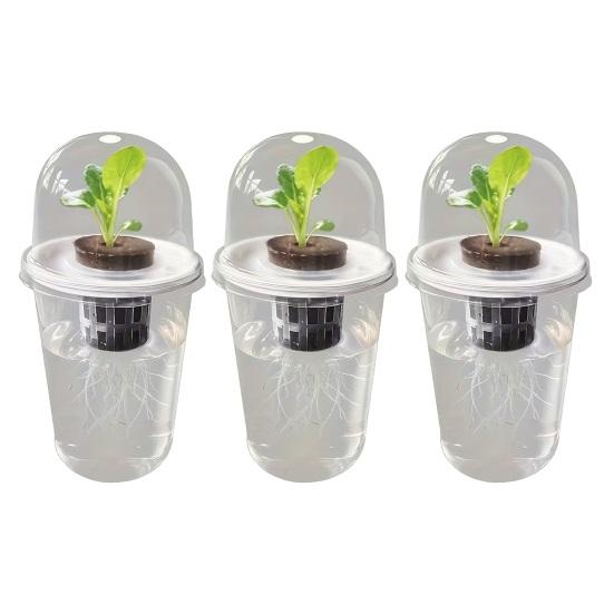 Станция для размножения растений Горшок для семян Прозрачная чашка с рассадой Стартер для проращивания семян Гидропонная корзина Купольная крышка