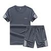 Summer Set Men Casual Two Pieces Suit Short Sleeve T-shirt & Shorts Sets Male Streetwear