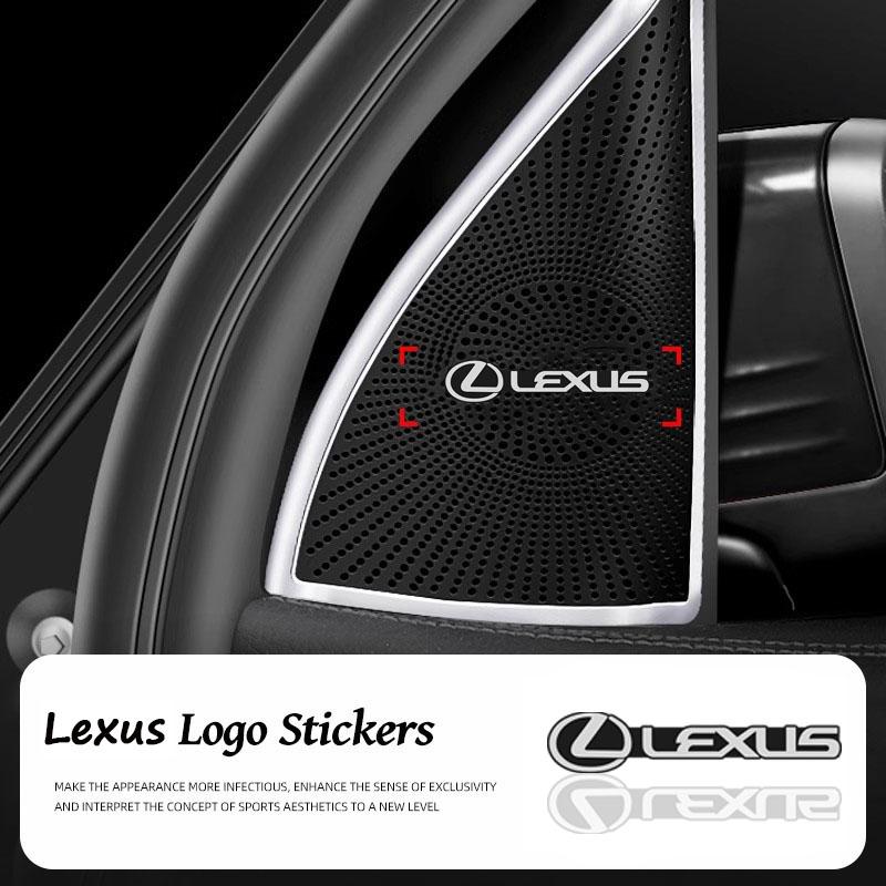 QDDY3 10Pcs 3D Car Audio Stereo Speaker Badge Sticker Decal Accessories For Lexus F SPORT LBX NX RX 350h 450h Plug-in Hybrid ES UX GS